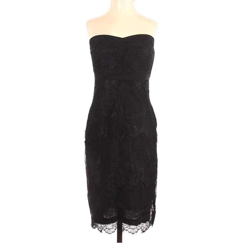 *3 for $30!* Graydn Sexy Bodycon Party Strapless Lace  Dress Black 0 Vamp Goth